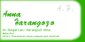 anna harangozo business card